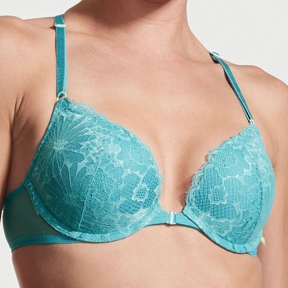 NWT- VICTORIA'S SECRET 
Sexy Tee Lace Push-Up T-Back Bra-Waterpark-Size 36DD - Picture 4 of 5